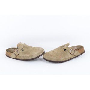 Vintage Betula Birkenstock Womens 7 Distressed Suede Leather Mules Clogs Sandals